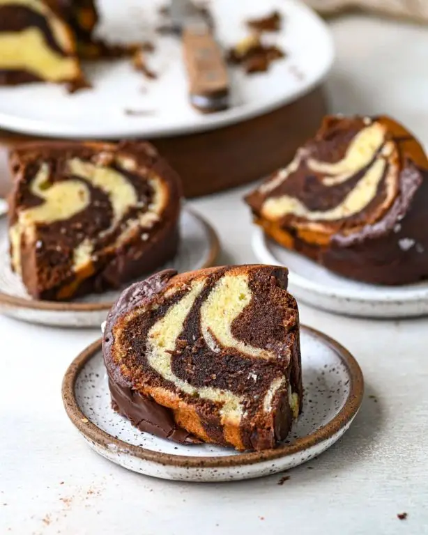 Chocolate Marble Pound Cake Swirl