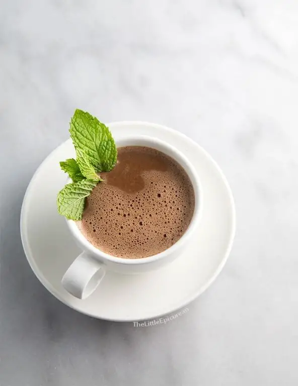 Chocolate Mint Hot Chocolate