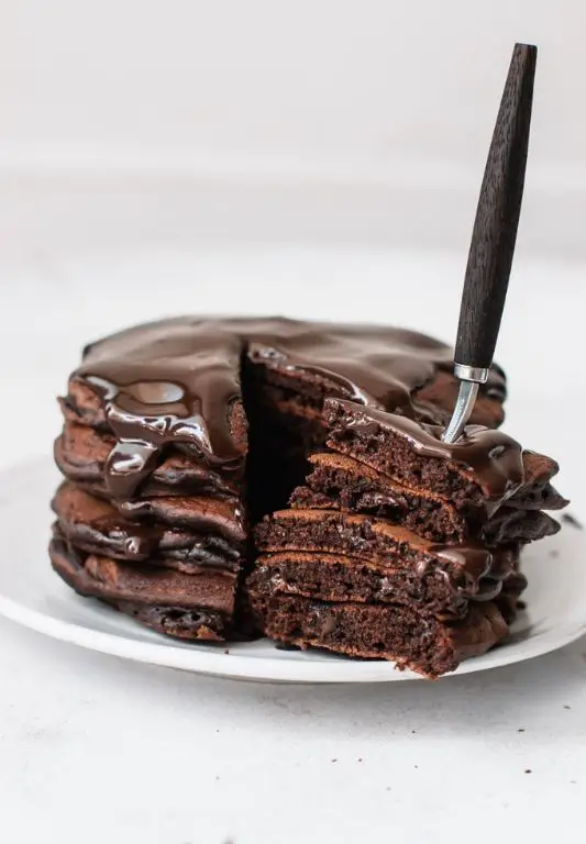 Chocolate Pancakes with Cocoa Powder