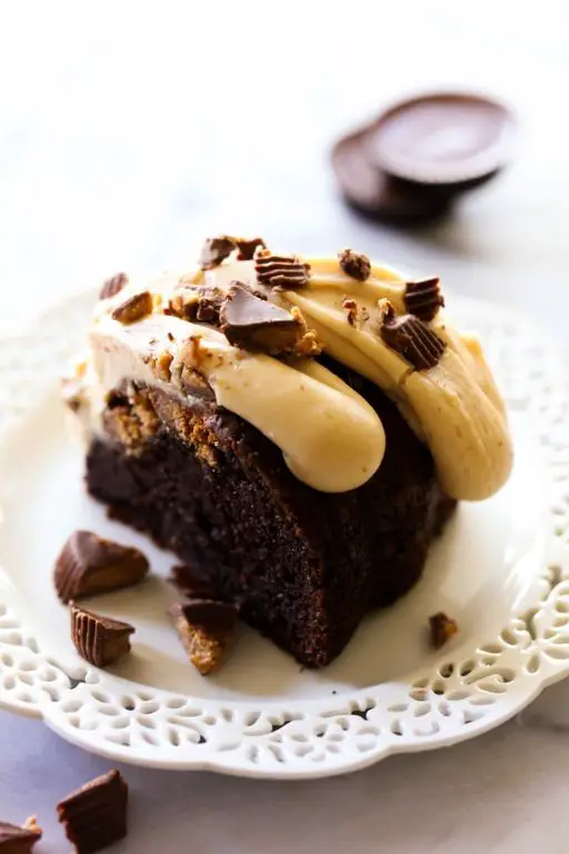 Chocolate Peanut Butter Holiday Bundt Cake