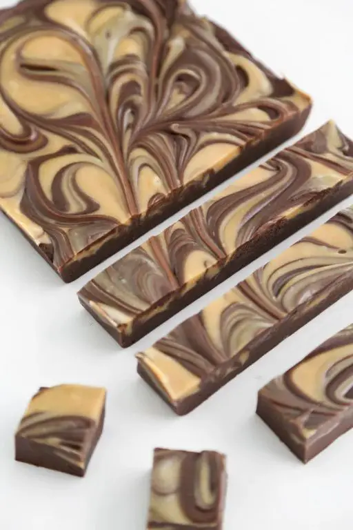 Chocolate Peanut Butter Swirl Fudge