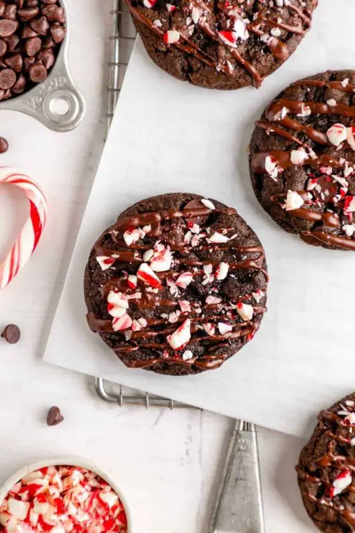 Chocolate Peppermint Vegan Cookies