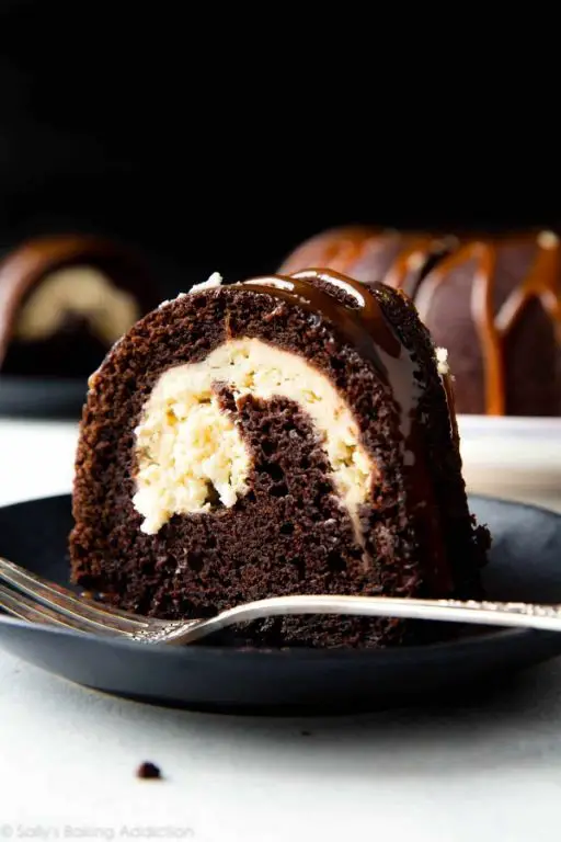 Chocolate Pound Cake with Cream Cheese Filling
