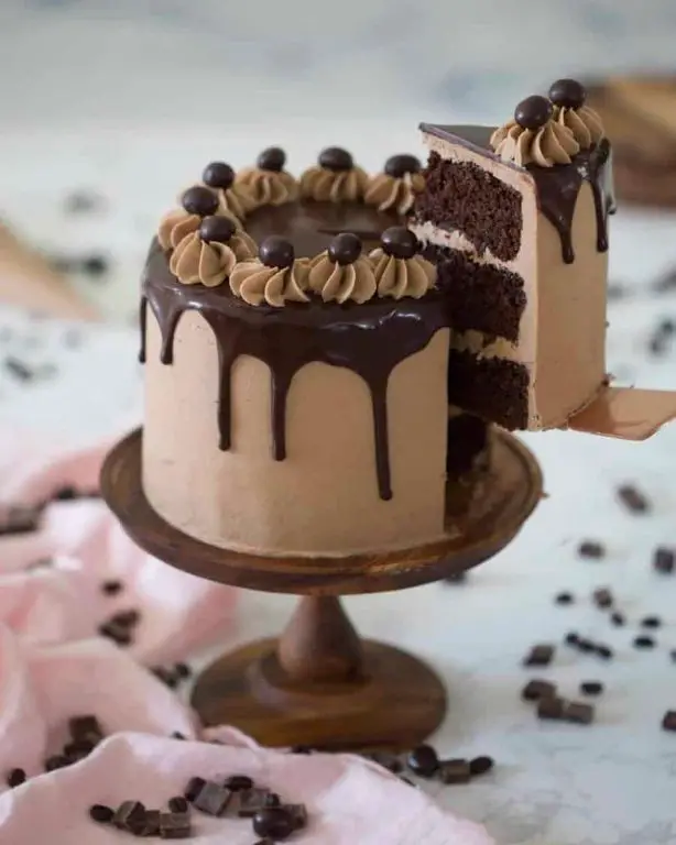 Chocolate Pound Cake with Espresso and Mocha Frosting
