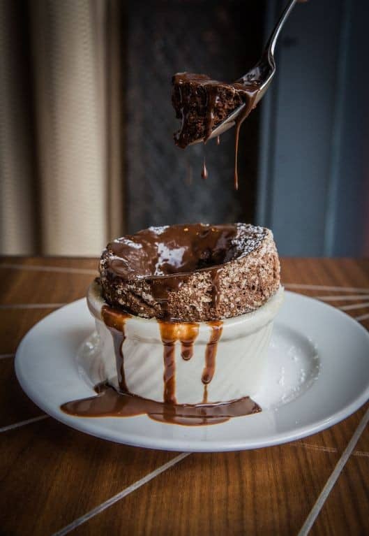 Chocolate Soufflé with Grand Marnier Sauce