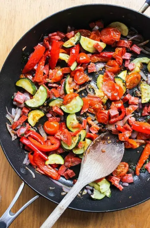 Chorizo and Roasted Vegetable Pasta