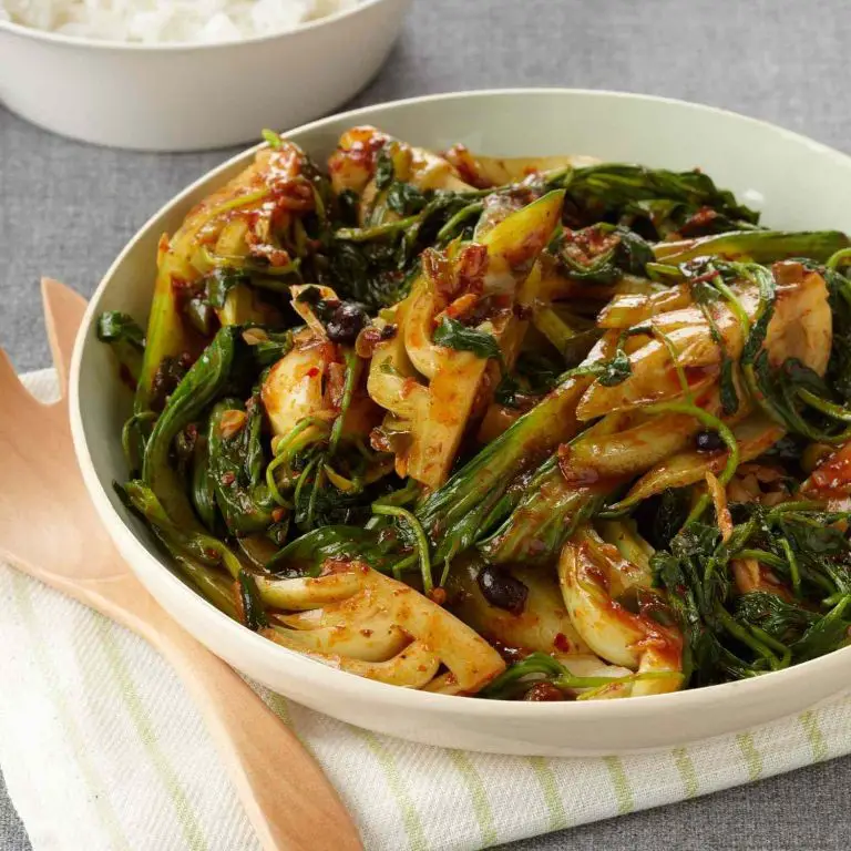 Choy Sum with Black Bean Sauce
