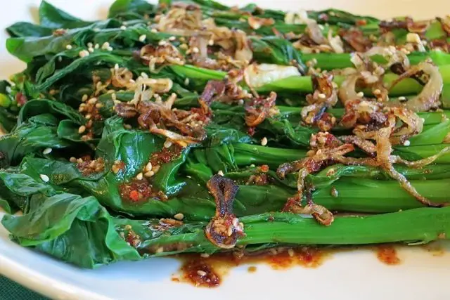 Choy Sum with Chili and Lime Dressing