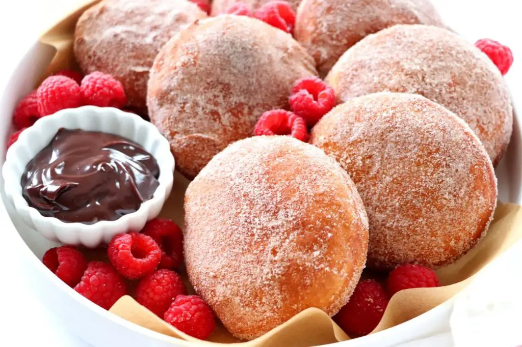 Churro Donuts with Raspberry Glaze