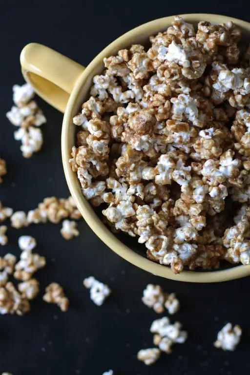 Churro Popcorn with Caramel Coating