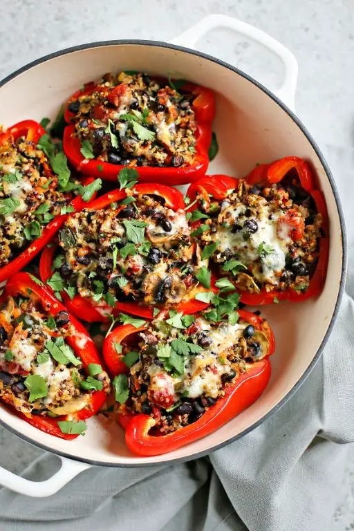 Cicada and Quinoa Stuffed Bell Peppers