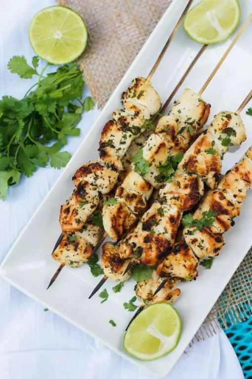 Cilantro Lime Chicken Skewers