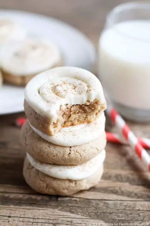 Cinnamon Roll Cookies with Cream Cheese Frosting
