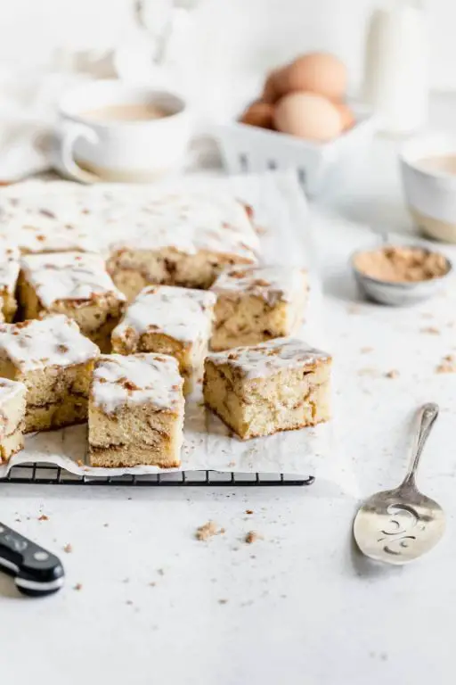 Cinnamon Roll Sheet Cake with Cream Cheese Glaze