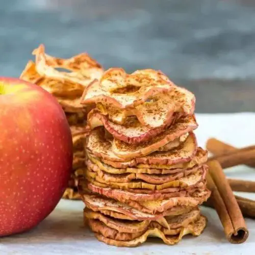 Cinnamon Spiced Dried Apple Chips