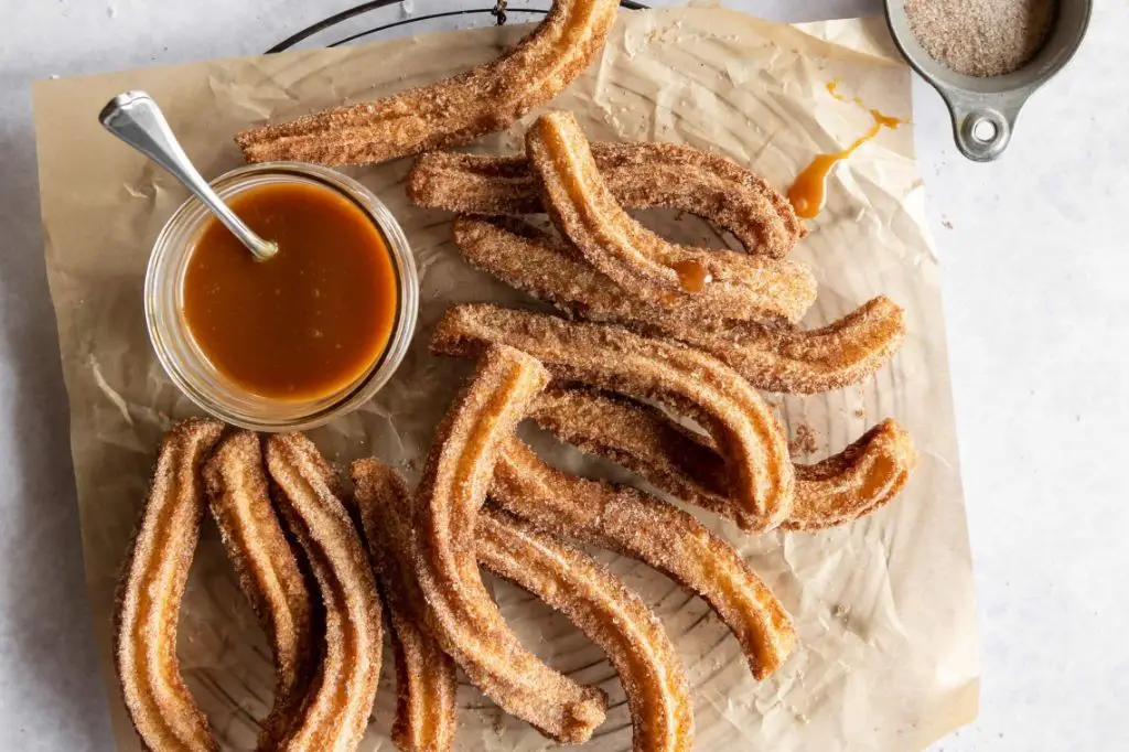 Cinnamon Sugar Churros with Caramel Sauce