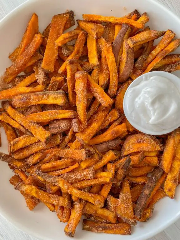 Cinnamon Sugar Fried Sweet Potato Chips