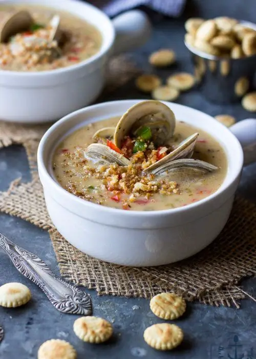 Clams Casino Chowder with Potatoes and Corn