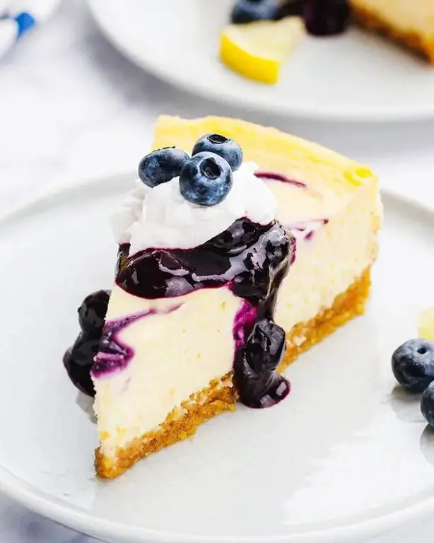 Classic Blueberry Cheesecake with Graham Cracker Crust