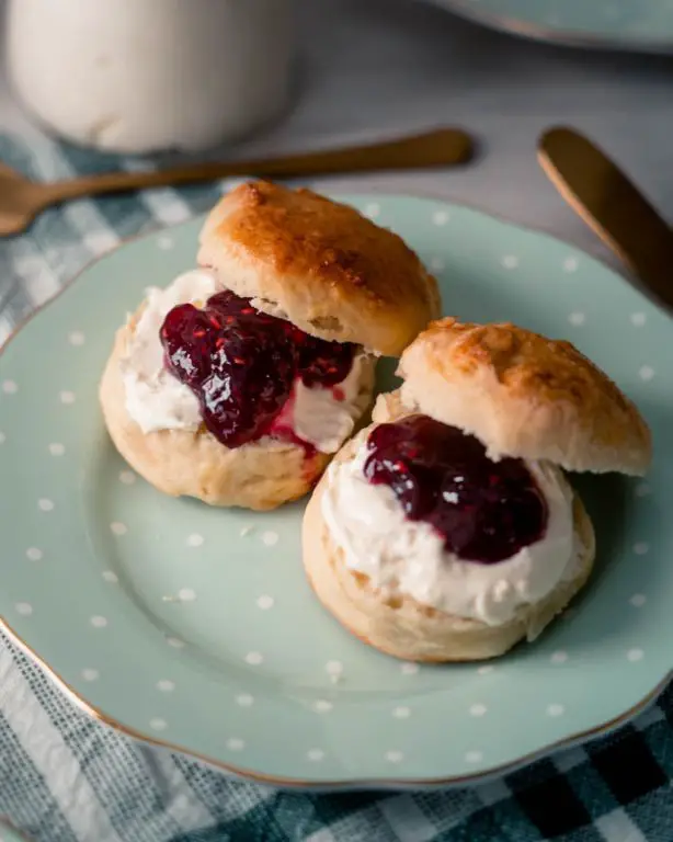 Classic British Scones with Clotted Cream