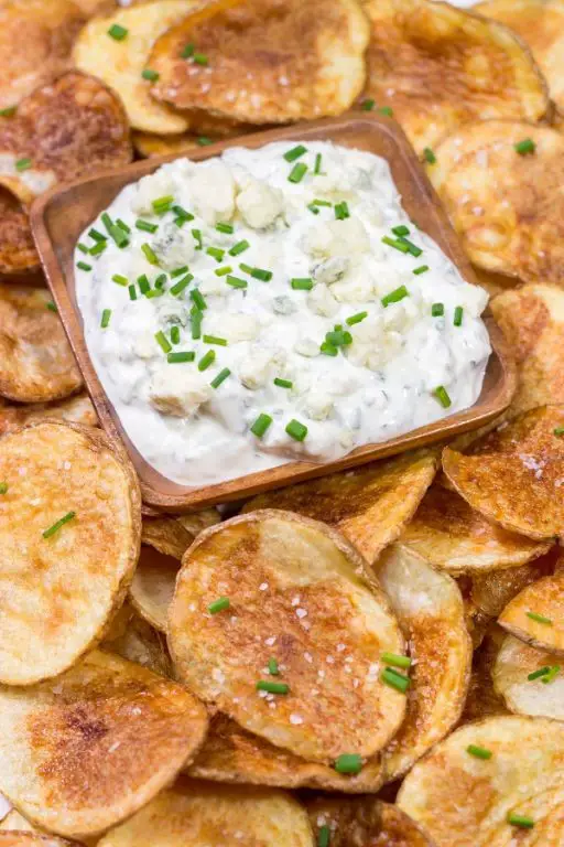 Classic Buffalo Chips with Blue Cheese Dip