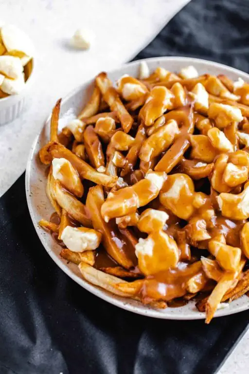 Classic Canadian Poutine with Gravy and Cheese Curds