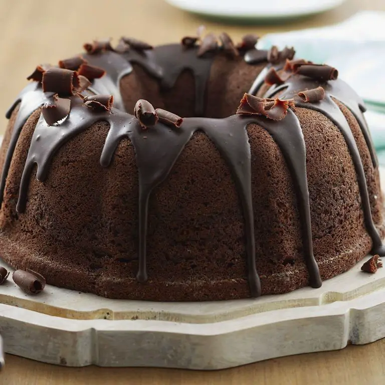 Classic Chocolate Pound Cake with Chocolate Glaze