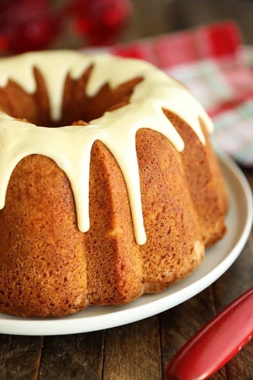 Classic Eggnog Pound Cake with Nutmeg Glaze