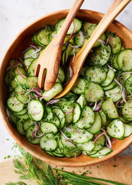 Classic English Cucumber Salad with Dill