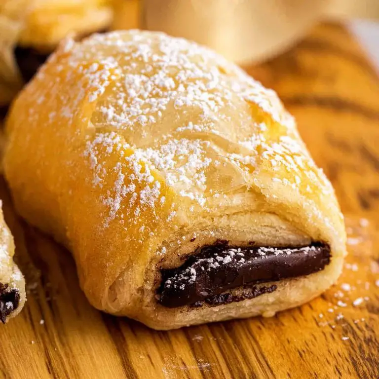 Classic French Croissants with Chocolate Filling