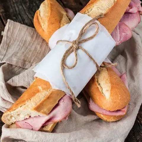 Classic French Ham and Cheese Baguette Sandwich