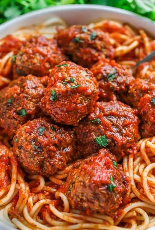 Classic Italian Meatballs with Marinara Sauce