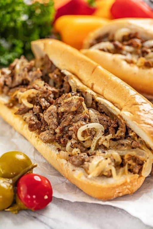 Classic Philly Cheesesteak Sandwich