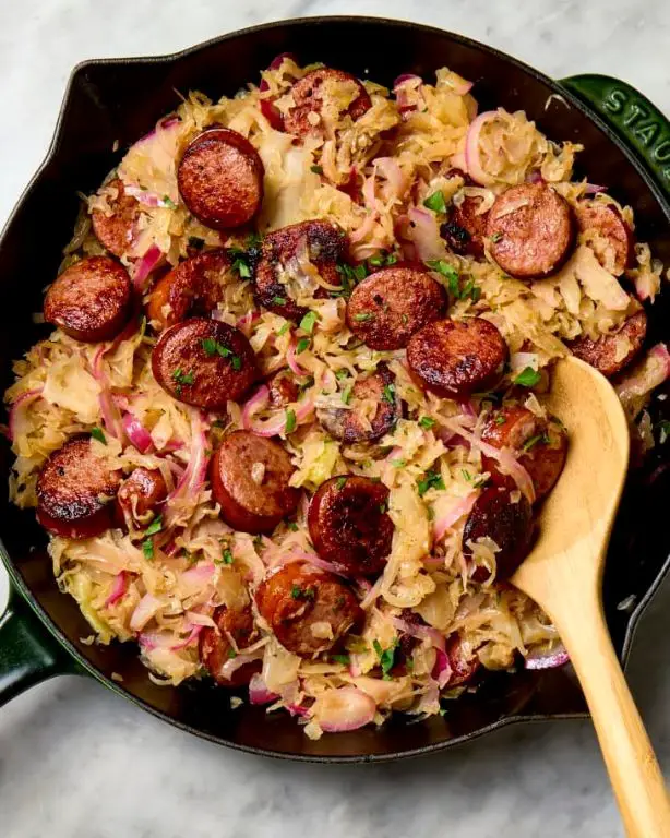 Classic Sausage and Sauerkraut Skillet