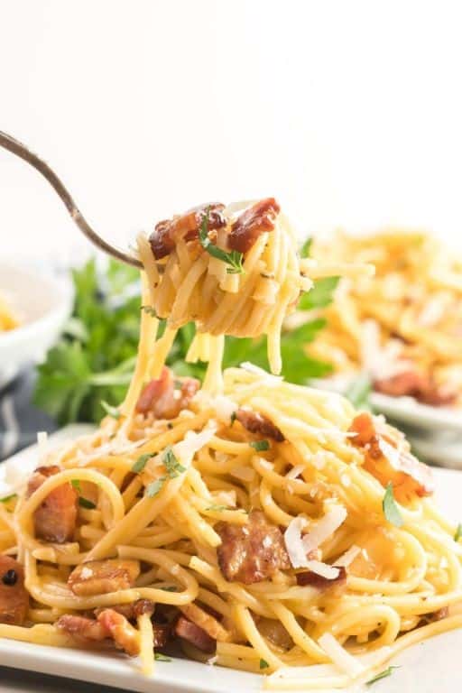 Classic Spaghetti Carbonara using Kitchen Aid