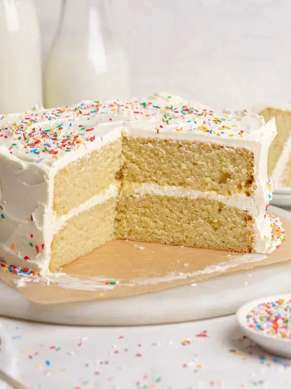 Classic Vanilla Birthday Cake
