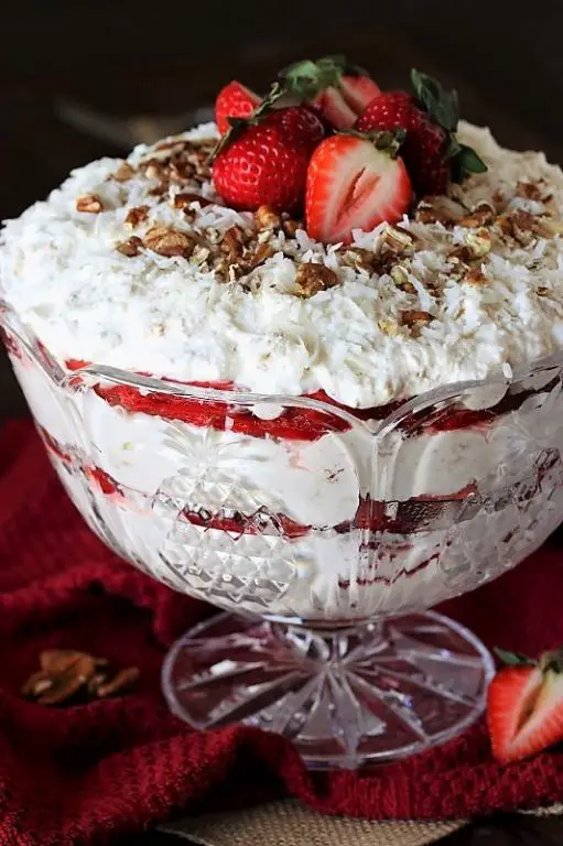 Coconut Cream Punch Bowl Cake