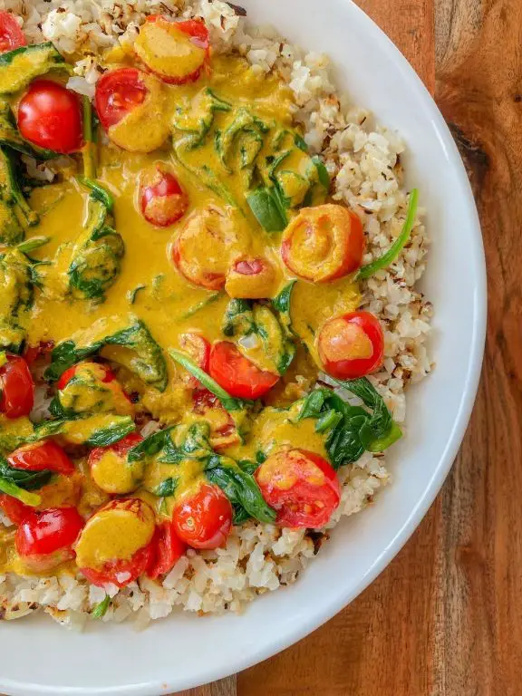 Coconut Curry Cauliflower Rice