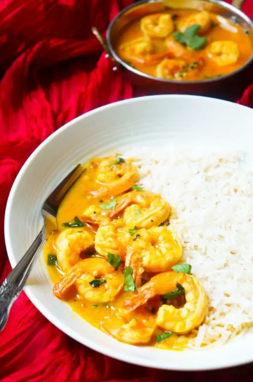 Coconut Curry Instant Pot Shrimp