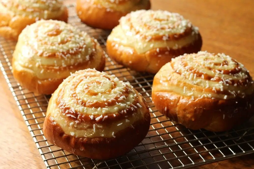Coconut Custard Buns with Tropical Twist