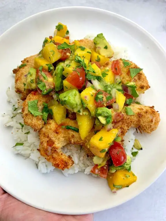 Coconut Fried Rice with Mango Salsa