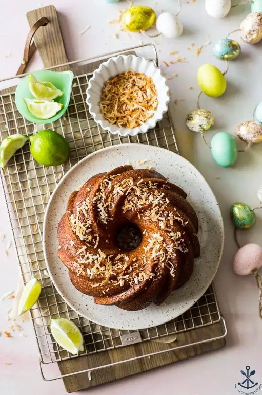 Coconut Lime Holiday Bundt Cake