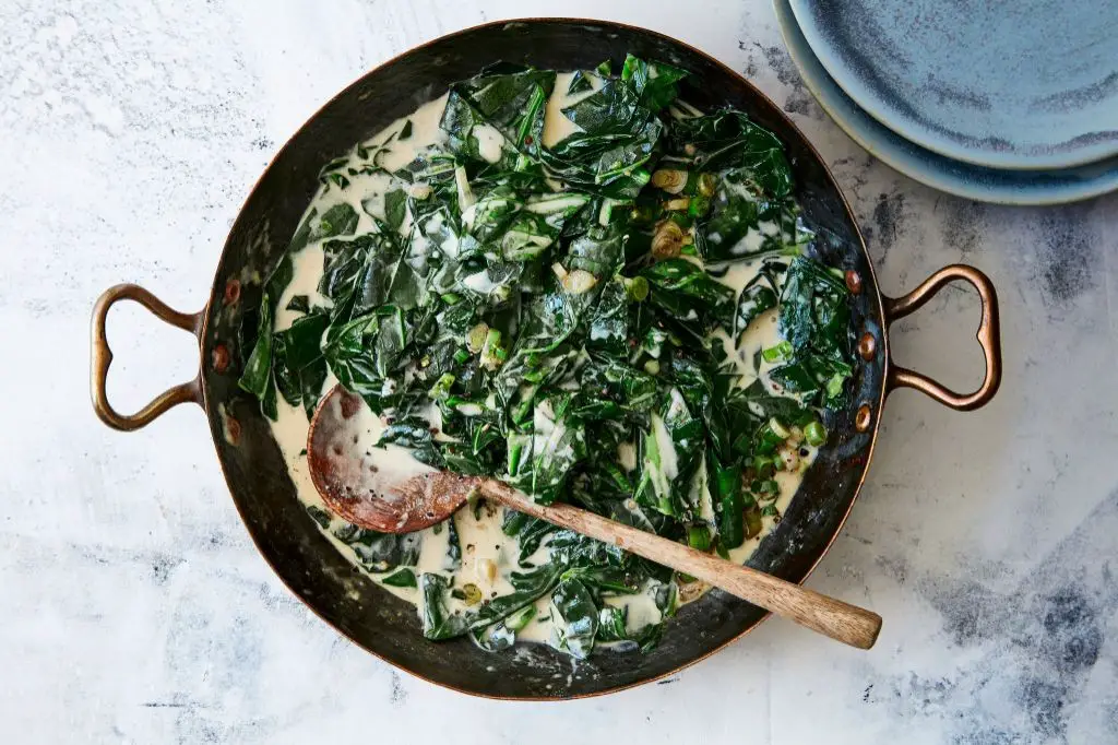 Coconut Milk Braised Collard Greens