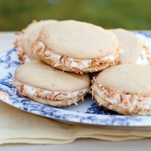 Coconut Whoopie Pies with Coconut Cream Filling
