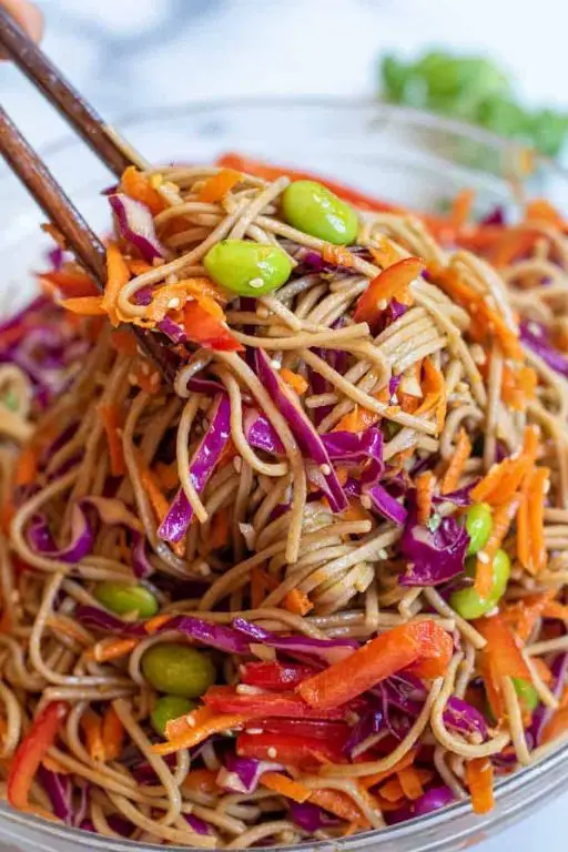 Cold Sesame Soba Noodle Salad