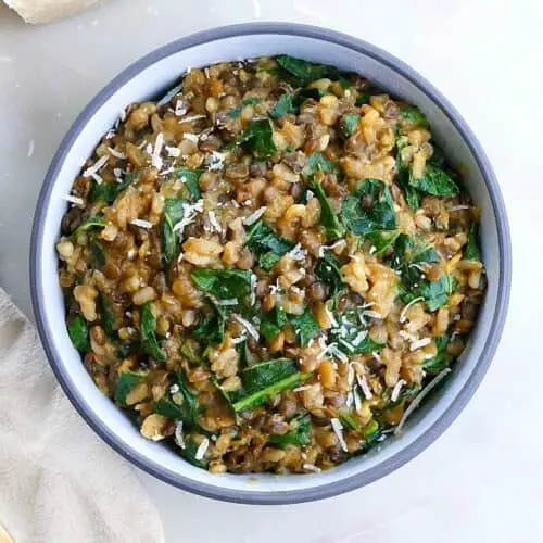 Collard Greens and Mushroom Risotto