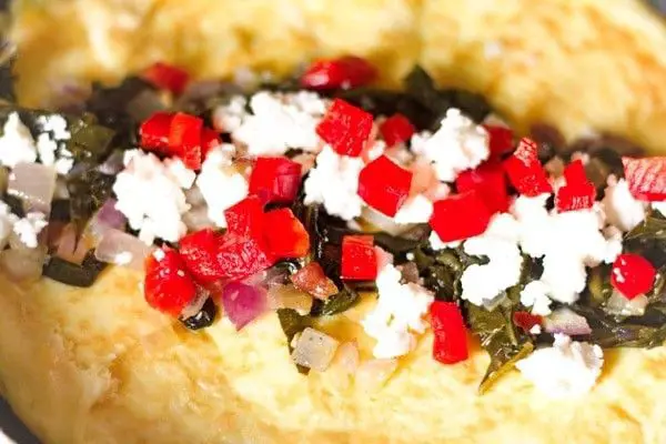Collard Greens and Red Pepper Frittata