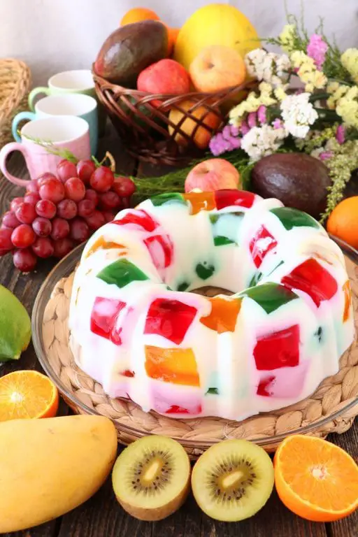 Colorful Cathedral Window Fruit Salad