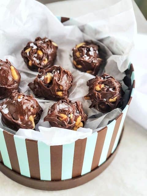 Condensed Milk Chocolate Peanut Clusters