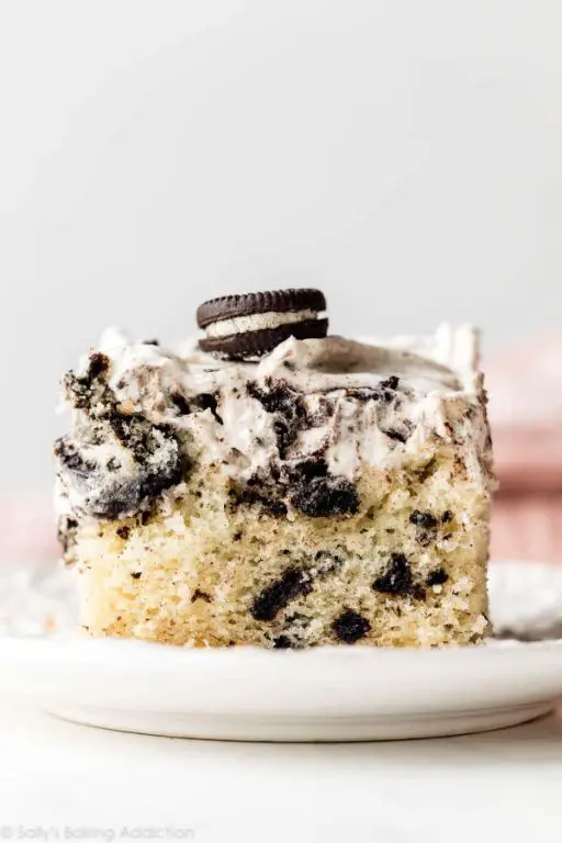 Cookies and Cream Sheet Cake with Oreo Frosting